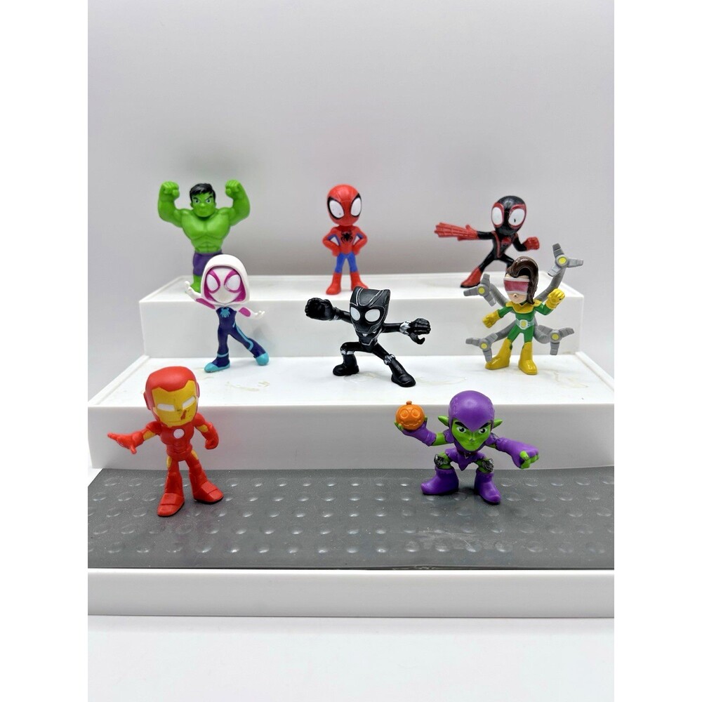 Marvel Spidey & His Amazing Friends Doc Ock Hulk Goblin 2.5'' Figure Lot of 8 - Picture 12 of 12